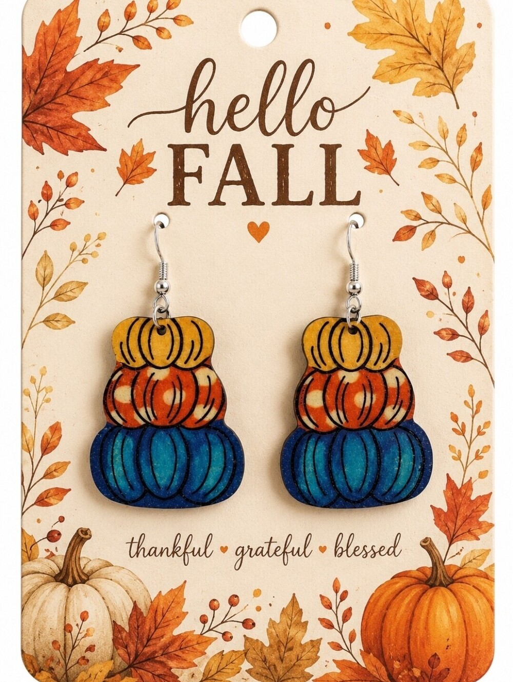 Fall Thanksgiving Pumpkin Earrings
